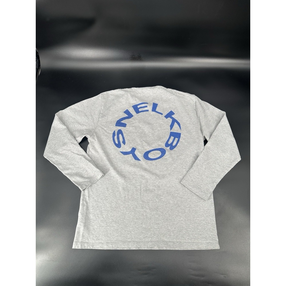 Nelk Boys Long Sleeve Shirt Gray‎ Men's Size Medium